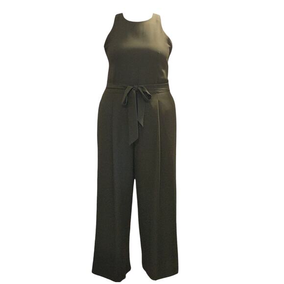 Banana Republic Cropped Wide-Leg Jumpsuit, olive green, size 10 - Picture 13 of 14